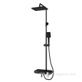 Black Wall Mounted Brass Shower Thermostatic Shower Set